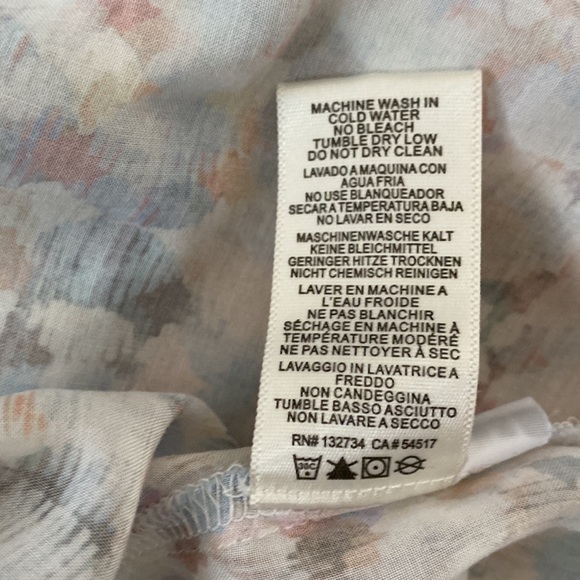 Anthropologie Cloth & Stone Watercolor Relaxed Buttondown Shirt M - Picture 10 of 11